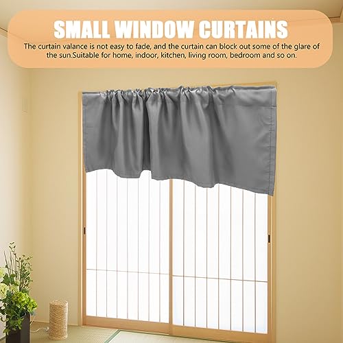 Cenefa de ventana de alta calidad cortina rústica gris para el hogar 5