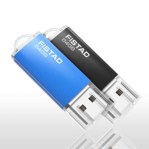 2 Piezas Memoria USB 64GB, Flash Drive 64GB Pen Drive USB 2.0 Memory Stick para PC, Laptop etc