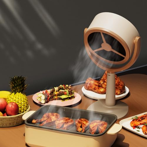 Purificador de fumaça portátil, exaustor de cozinha com fio de mesa com filtros removíveis, exaustor