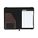 Samsill Small Vintage Portfolio/Zipper Faux Leather Portfolio, Book Style Hardback Design, Business & Interview Padfolio Organizer, Holds 5 x 8 Writing Pad, Dark Brown