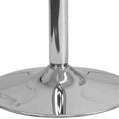 Bowery Hill 23.75" Contemporary Glass/Metal Square Bar Table In Chrome #TOP2