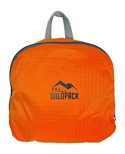 Mochila deportiva plegable naranja, ligera y resistente miniatura 5