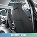 Road Comforts Car Seat Cover Full Set, Leather Mesh Seat Covers, Airbag Compatible, Universal Fit for Most Cars, SUVs, Trucks, and Vans - Gray