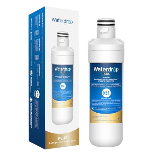 Waterdrop Plus ADQ747935 MDJ64844601 Refrigerator Water Filter, Reduce PFAS, Replacement for LG® LT1000P®, LT1000PC, ADQ747935, ADQ74793501, Kenmore
