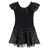 Styles brillants - Jupe asymétrique en tulle à deux couches avec paillettes rondes pour danser en tourbillonnant, danser comme une étoile brillante