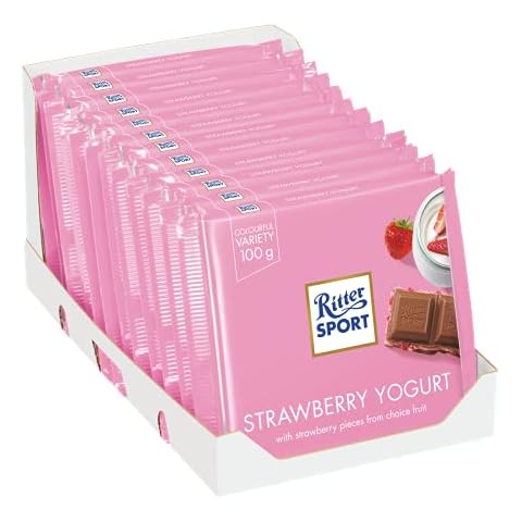 Ritter Sport Strawberry Yogurt 100g (Pack of 12) Cover