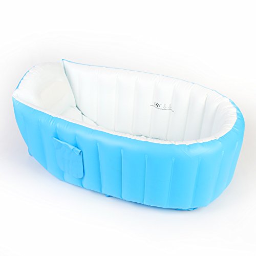 Salcon Inflatable Baby Bathtub, Baby Boy Bath, Travel Bath Tub for Baby