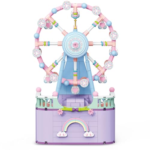 Cokomono Bloques Construccion, 710 Piezas Juego Construccion Niños a Partir de 6 años,Juguetes de Construcción de Carillón de Noria,Regalo para Fiesta Navidad