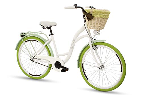 Goetze Style Vintage retro stadsfiets voor dames, Hollandse fiets, 26 inch aluminium wielen, 1 versnelling, enkele… - Afbeelding 3