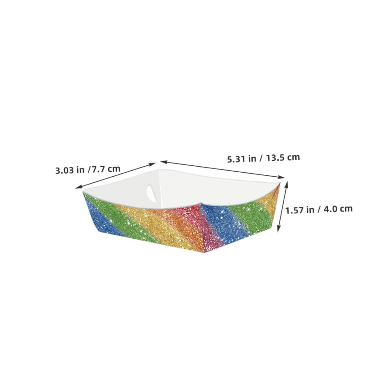 GRIRIW 24pcs Paper Boat Containers: Rainbow Food Boats Snack Trays Greaseproof Serving Plate For Pride Party Lgbt Events Birthday Picnic Candy Popcorn Hot Dogs