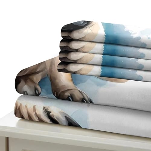 Housse de couette microfibre super douce pour peau sensible king