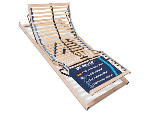 Betten-ABC Max1 Lattenrost, mit 28 Leisten und Mittelzonenverstellung, für alle Matratzen geeignet, Made in Germany, Motor | Fertig montiert, Größe: 140 x 200 cm