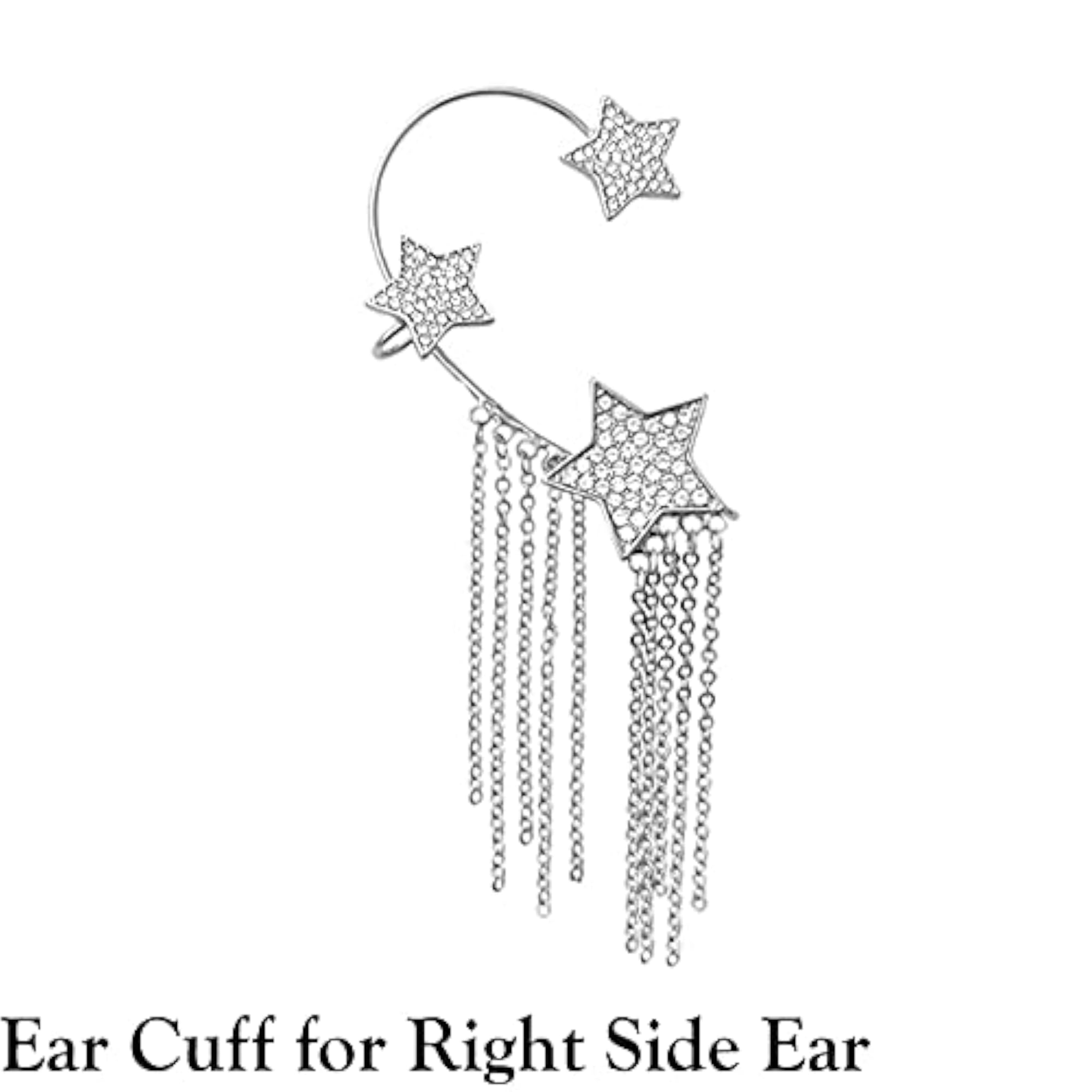 Star Tassel Dangle Earrings & Ear Cuff Set - Birthday Anniversary Gift
