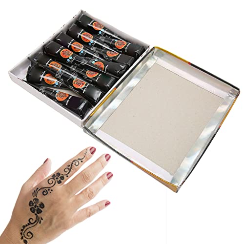 12 Pieces Single Temporary Tattoo Cream, Safe Fast Coloring Waterproof Temporary Tattoo Paste Cone, Cone Tattoo Paint Cream, Temporary Tattoo Paste #TOP3