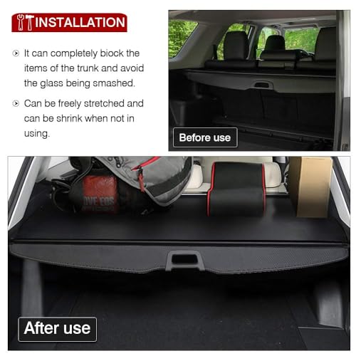 Image of Powerty Cargo Cover for 2010-2024 Toyota 4Runner Accessories, Carbon Fiber