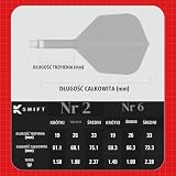 Target Darts K-Shift No.6 Integrated Flights & Shafts | K Shift No.6 Flight & Shaft System, czarny – K-Flex Medium Shift Spin Base, profesjonalne akcesoria do rzutek