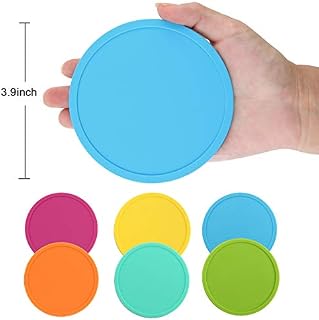 Drink Coasters for Tabletop Protection，6 Color Coaster Set for Bar and Home