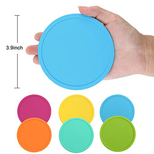 Drink Coasters for Tabletop Protection，6 Color Coaster Set for Bar and Home