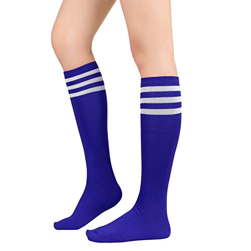 Image of American Trends Womens Athletic Knee High Socks Outdoor Sport Thigh High Stockings Casual Stripes Tube Socks