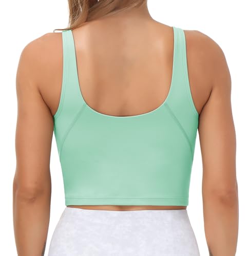 Image of THE GYM PEOPLE Womens' Sports Bra Longline Wirefree Padded with Medium Support