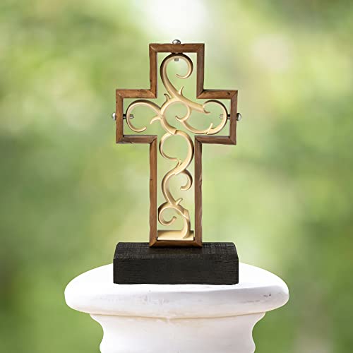 Unity Cross® Hand-Scraped Beech Wood; Unity Candle Unity Sand Elegant Rustic Alternative
