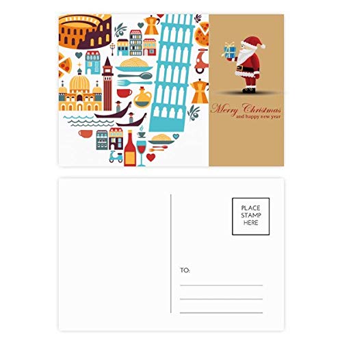 Cartes postales de théâtre romain et cœur de Père Noël pour rompre l'isolement
