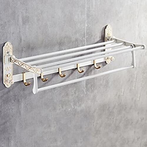 Porte-serviettes mural en aluminium sculpté pour salle de bain élégante