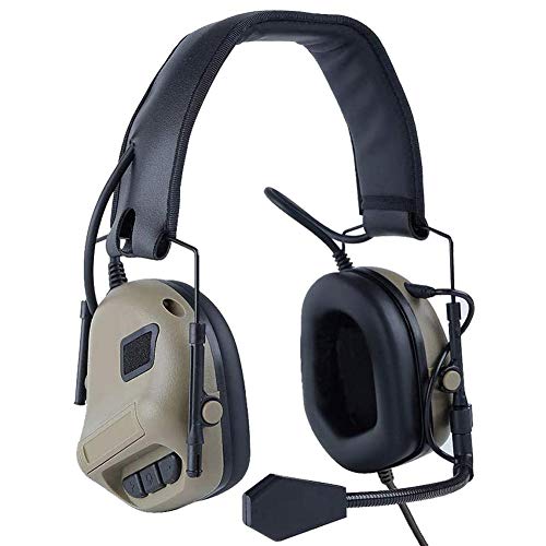 ATAIRSOFT Tactical Headset Wargame Hunting Headphone Without...