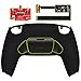 eXtremeRate Czarne prawdziwe metalowe przyciski (RMB) wersja RISE 2.0 zestaw do kontrolera PS5 BDM 010 i BDM 020, płyta aktualizacyjna i nowa konstrukcja, tylna skorupa i programowalny zestaw przycisków tylnych do kontrolera PS5