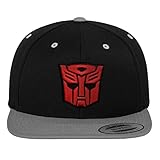 Transformers Officially Licensed Autobots 3D Patch Premium Snapback Cap (Black-Dark Grey), One Size