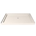 DreamLine SlimLine 32 in. D x 48 in. W x 2 3/4 in. H Center Drain Single Threshold Shower Base in Biscuit, DLT-1132480-22