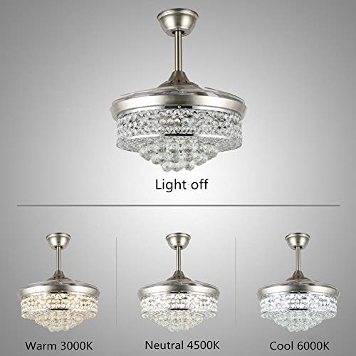 Luxury Crystal Ceiling Fan Chandelier