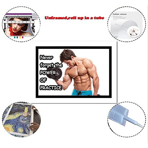 Lirong Never Forget Practice Motivational Inspirational Posters Home Decor Wall Art Print For Gym Motivational Quotes Poster Printing 16X24Inch(40X60Cm) #TOP1