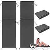 FuWeave 2 Pcs Waterproof Chaise Lounge Cushion Cover Outdoor (Not Includes Cushion) 72 x 21 x 3 Inch Chair Replacement Cover Chaise Slipcover with Zipper Ties for Patio Pool (Dark Gray)