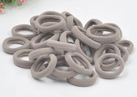 Vista 18 de Accesorios para el cabello para niñas y niños, bandas de goma para cola de caballo, bandas elásticas para el cabello (negro)