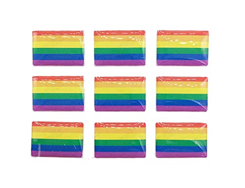 Bandera de Arcoiris Orgullo Gay LGBT (9 Pegatina recina)