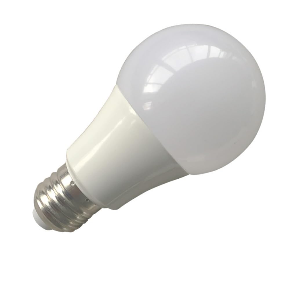 HHF Iluminación del hogar, Paquete de 10 bombillas LED esféricas AC220 V, 12 W, 24-5630 SMD, atenuación, de plástico y aluminio(Cold white)