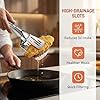 Durable 304 Stainless Steel Spatula Tongs, Rust-Proof 2-in-1 Cooking Tongs for High Heat, Solid One-Piece Design Food Turner, Professional Kitchen Essential #4