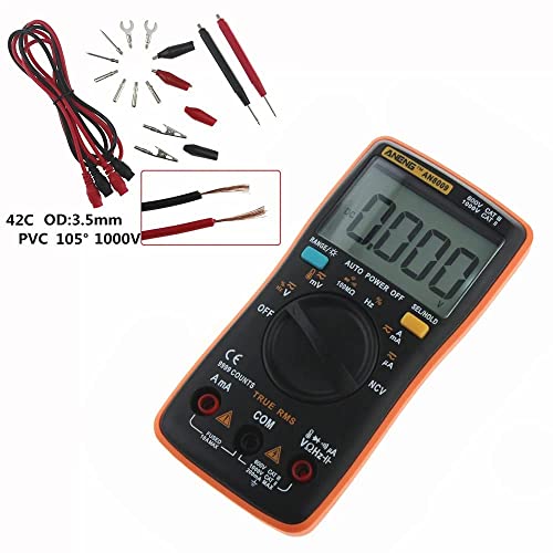 Aneng An8008 True Rms Pocket Digital Multimeter Bench Meter Features 9999 Counts Backlight Ac Dc Current Voltage Resistance Frequency Capacitance Square Wave Output Auto/Manual Ranges #TOP7