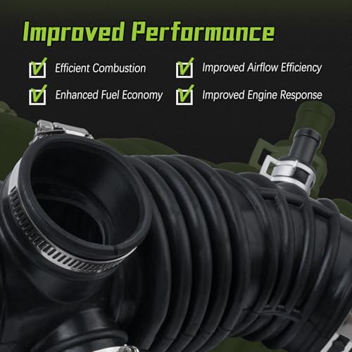 Image of 16576-4W00A Air Cleaner Intake Hose Tube With Clamps for 2001-2003 Infiniti QX4 V6,2001-2003 Nissan Pathfinder V6