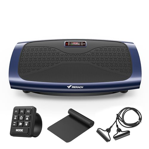Image of MERACH Vibration Plate Exercise Machine, 4D Vibration Plate for Lymphatic Drainage Weight Loss with 2 Tension Ropes, Whole Body Vibration Platform for Women Men, Exercise Equipment for Home