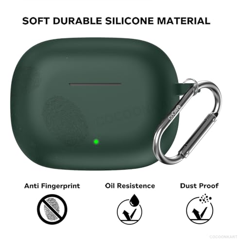 Image of Soft Silicone Case Cover for Realme Buds T310 | Buds N1 - Green
