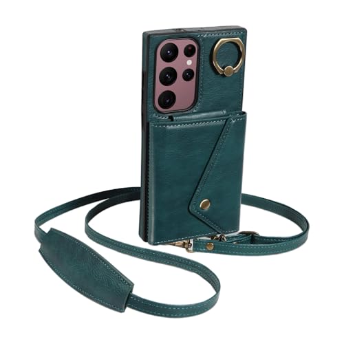 Coque Samsung S22 Ultra 5G verte idéale pour voyager léger sans portefeuille