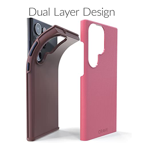 Image of Crave for Samsung Galaxy S23 Ultra Case, Shockproof Protection Dual Layer Case for Samsung Galaxy S23 Ultra (6.8 inch) - Berry