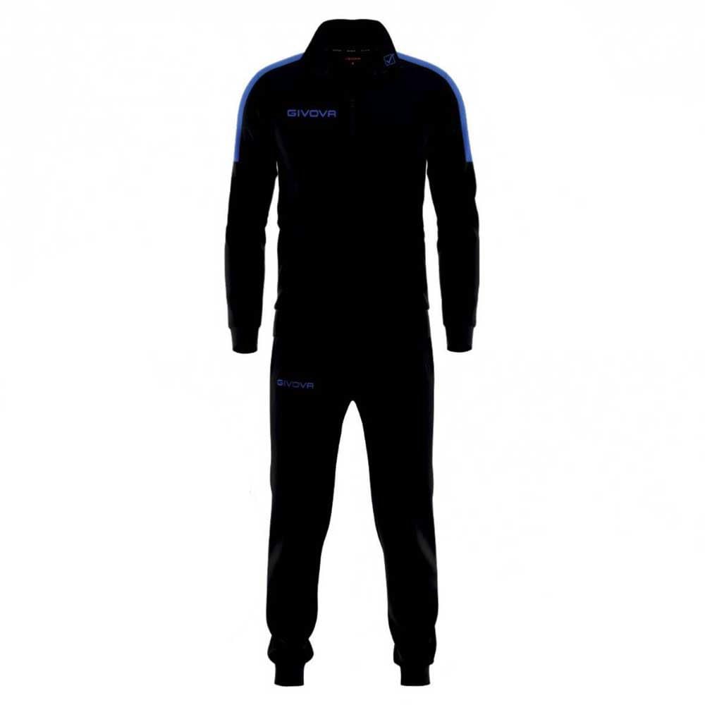GIVOVA TRACKSUIT REVOLUTION TRIACETATO BLACK/BLUE Size XL