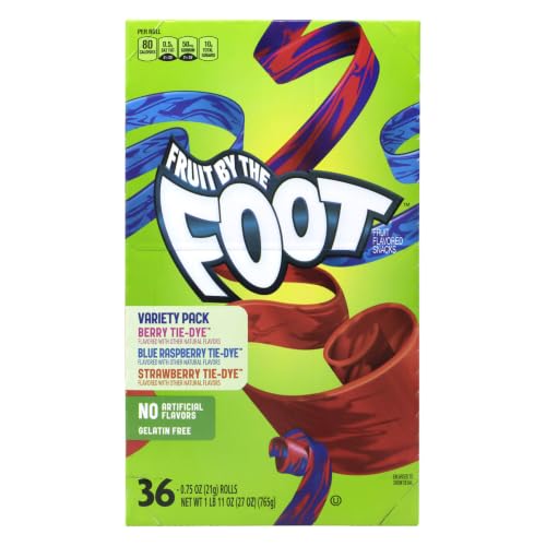 Betty Crocker Fruit By The Foot Strawberry/Berry Tie-Dye/Color By The Foot, 36 ct, 27 oz