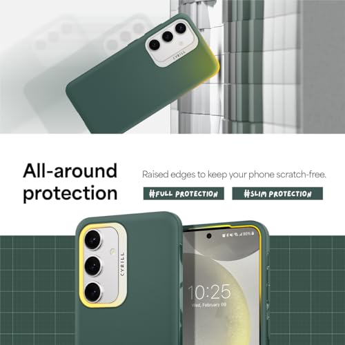 Image of Spigen Cyrill UltraColor | Samsung Galaxy S24 Case | Green Galaxy S24 Back Cover | TPU+Poly Carbonate - Kale