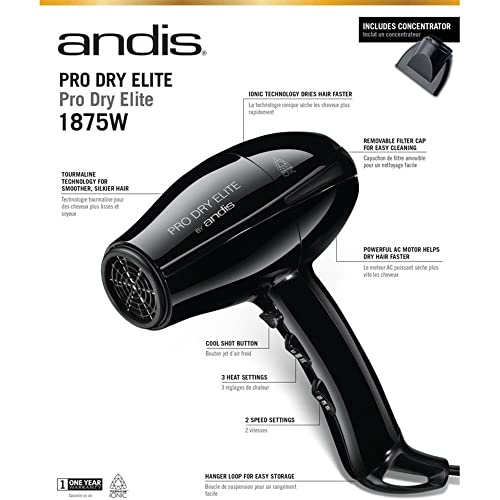 Andis Pro Dry Elite Ac Motor Dryer 1875W (Pack Of 1) #TOP2