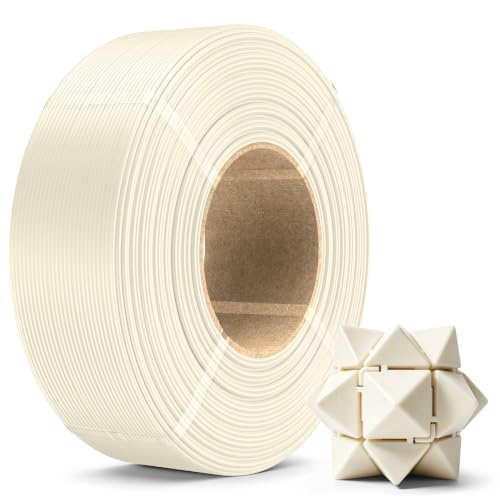 Image of SUNLU PLA+2.0 3D Printer Filament Refill 1.75mm, 1KG Bone White | High Toughness PLA+ Filament, No Spool Refill for Reusable Spools, Compatible with Bambu Lab 3D Printers, Bone White