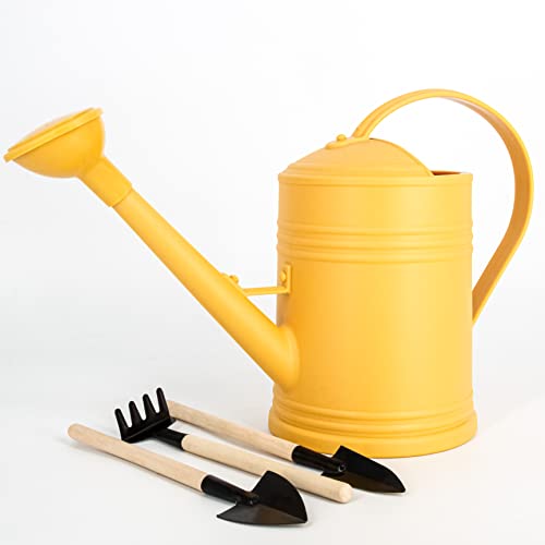 Decwxon Watering Can For Indoor Plants, Flower Watering Can With Detachable Sprinkler Head, Small Indoor Watering Can For House Plants, Flowers 68Oz 1/2 Gallon (Yellow) #TOP2